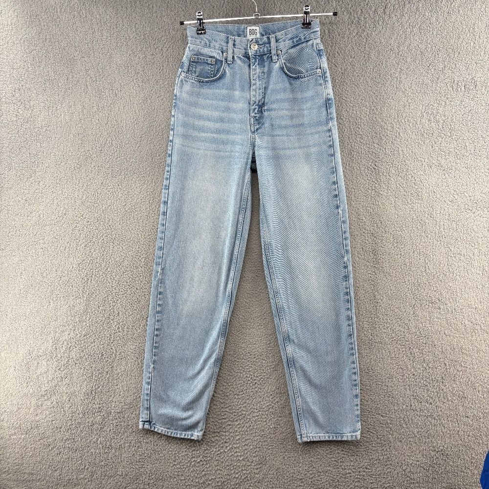 BDG Urban Outfitters High Rise Baggy Jeans Light Wash Size 26 - Picture 2 of 16